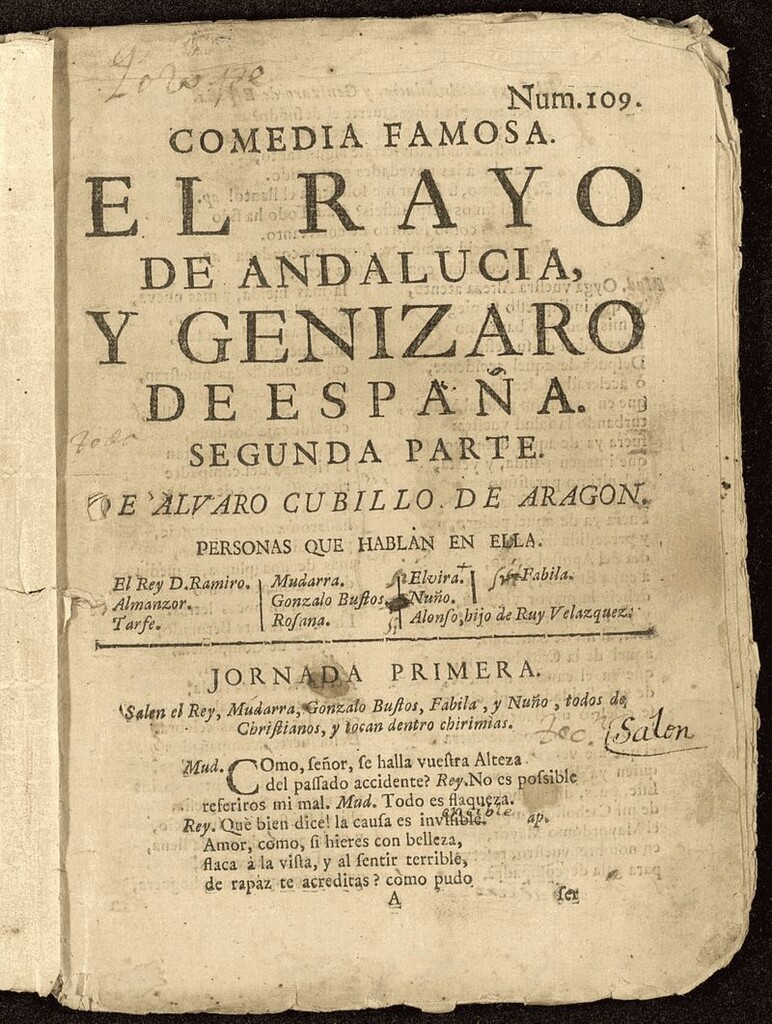 Miniatura de El rayo de Andalucía y Jenízaro de España. Segunda parte.