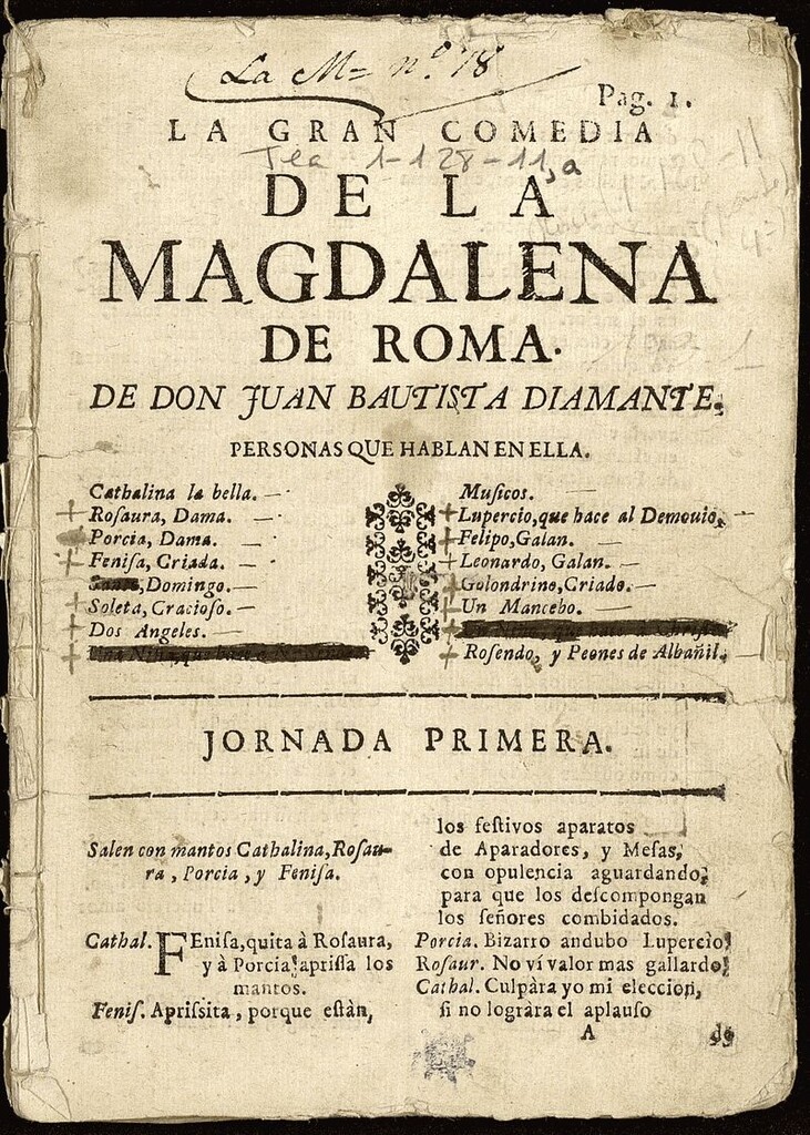Miniatura de La Magdalena de Roma, y bella Catalina