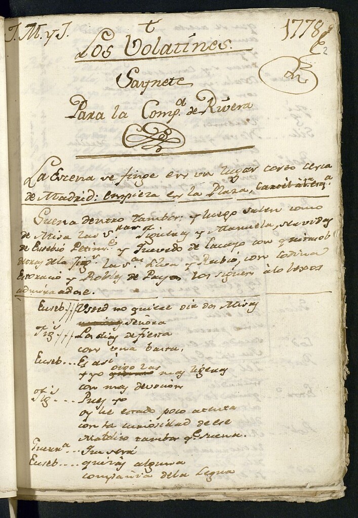 Miniatura de Los volatines : Saynete para la Compañía de Rivera
