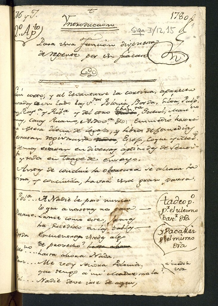Miniatura de Introducción para una funcion dispuesta de repente por un fracaso