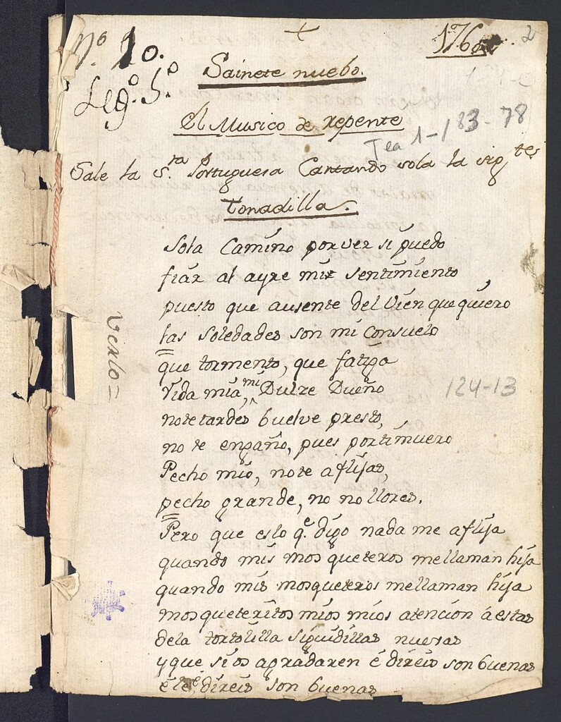 Miniatura de El Musico de repente : Sainete nuebo [sic]