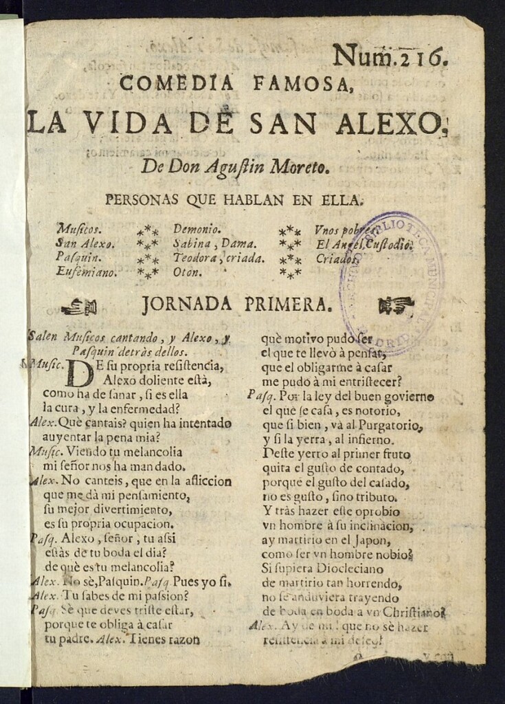 Miniatura de La vida de san Alejo