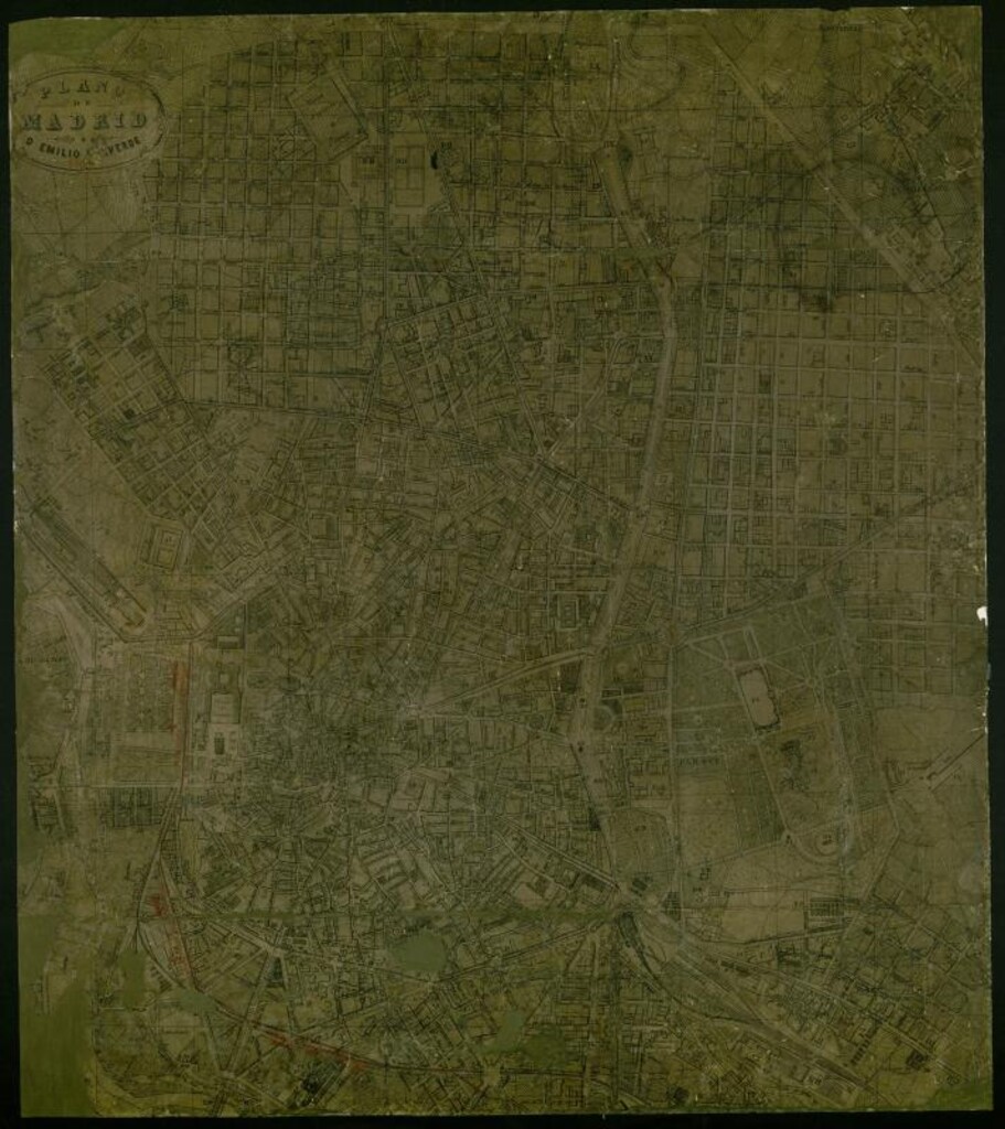 Miniatura de Plano de Madrid por D. Emilio Valverde