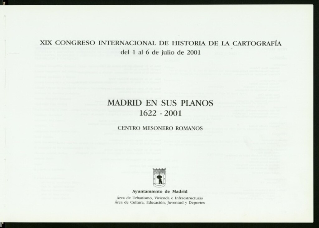 Miniatura de Madrid en sus planos, 1622 - 2001: Centro Mesonero Romanos