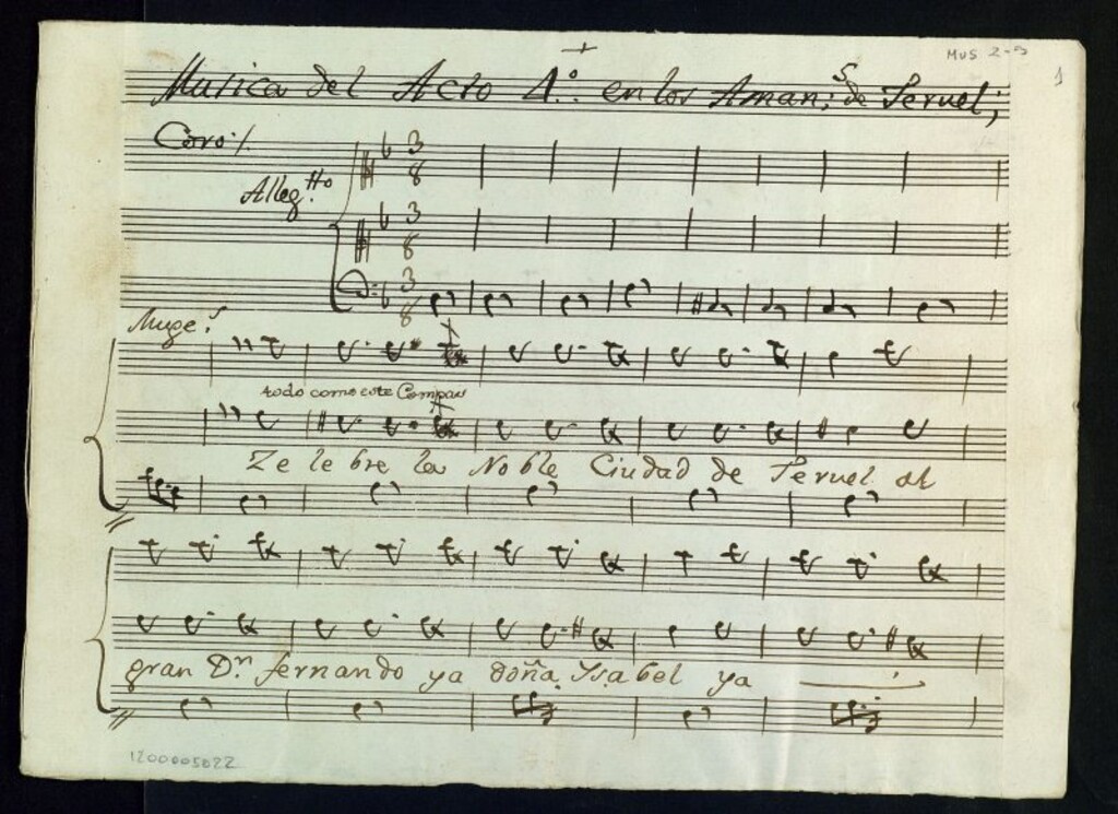 Miniatura de Música del 4º acto de Los amantes de Teruel