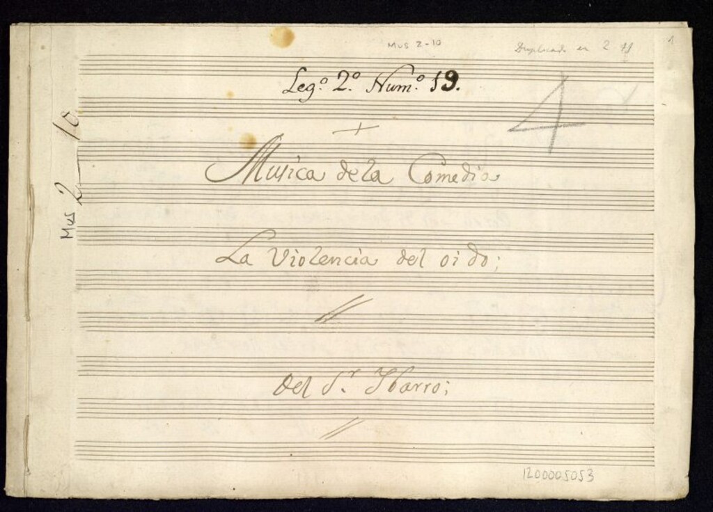 Miniatura de Música de la comedia La Violencia del Oído