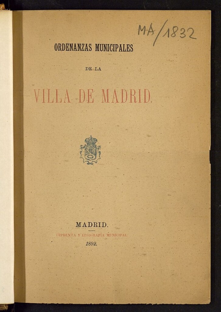 Miniatura de Ordenanzas municipales de la Villa de Madrid