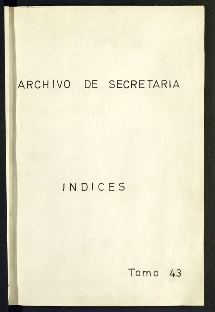 Miniatura de Inventario de Secretaría (Tomo 43) : obras municipales 1614-1897