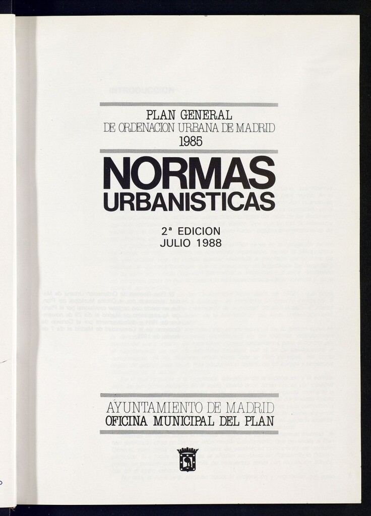 Miniatura de Plan General de ordenación urbana de Madrid. 1985: Normas Urbanisticas 2