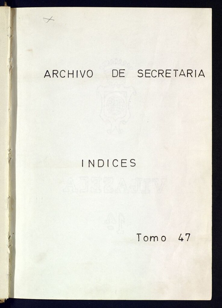 Miniatura de Inventario de Secretaría (Tomo 47) : obras municipales 1385-1898