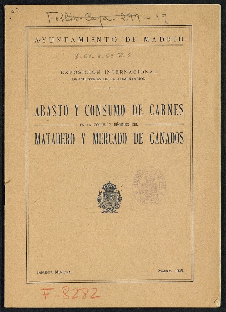 Miniatura de Abasto y consumo de carnes en la Corte y regimen del Matadero y Mercado de ganados