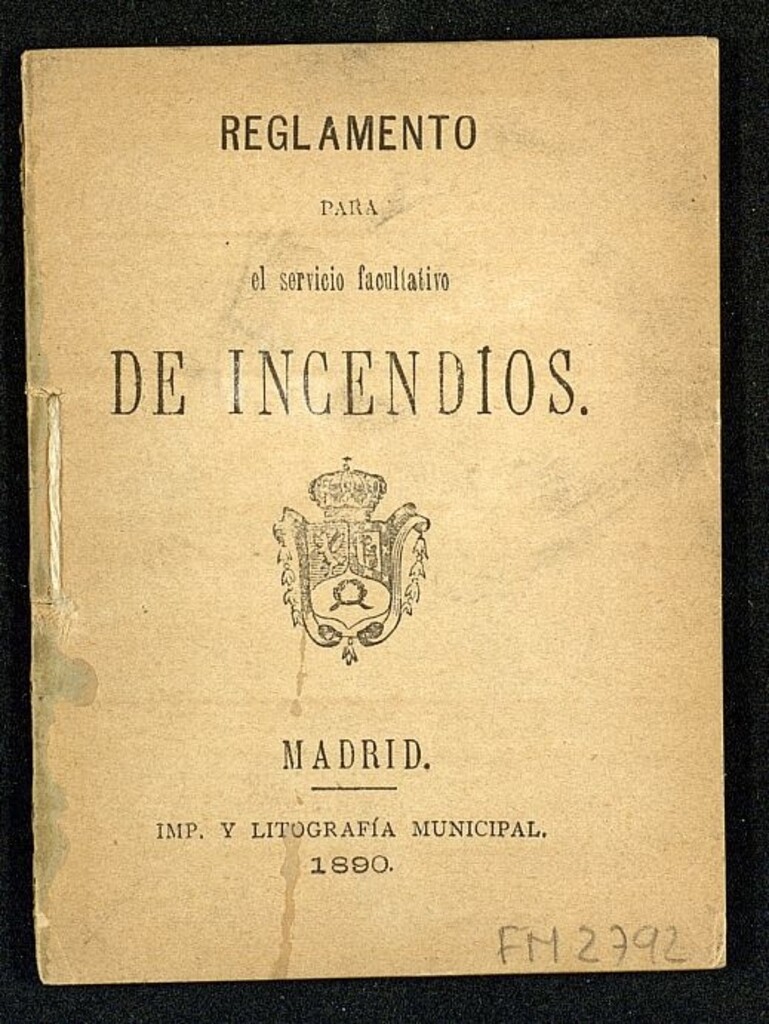 Miniatura de Reglamento para el servicio facultativo de incendios.