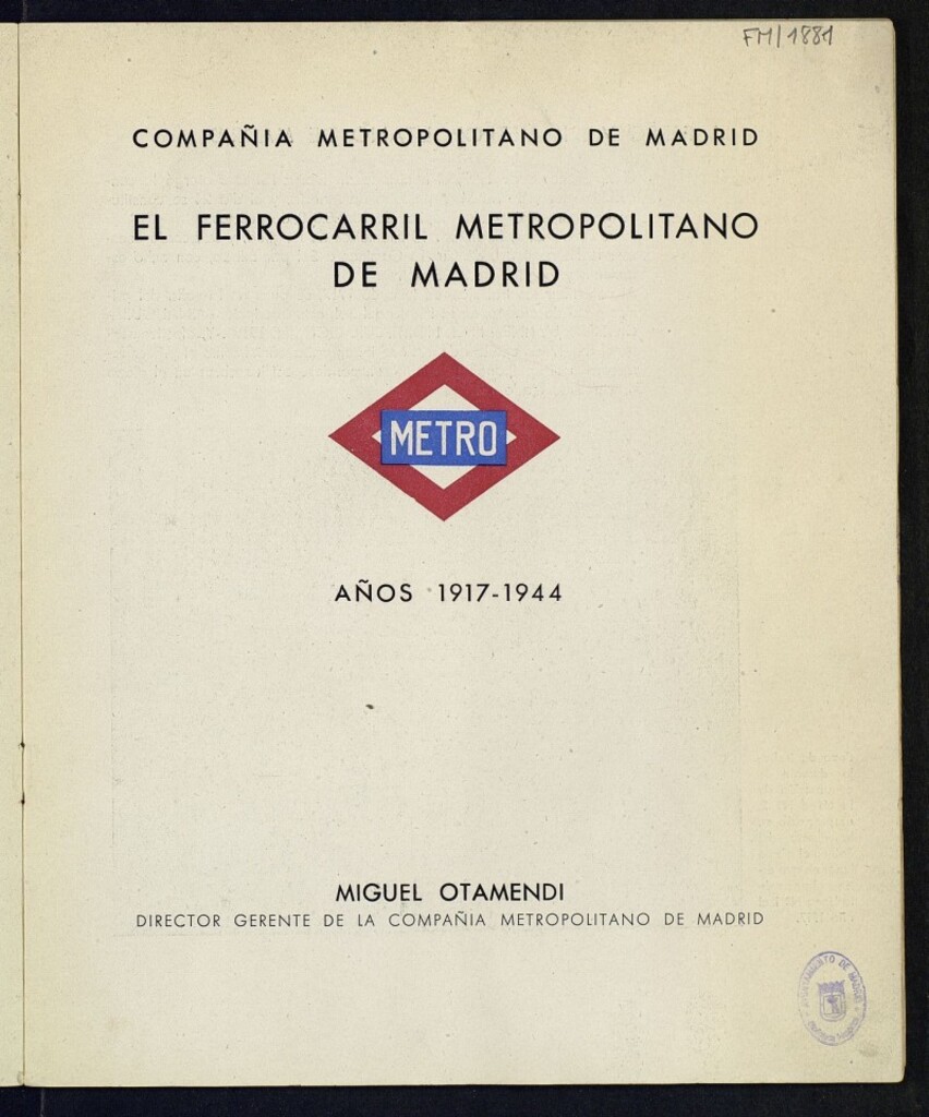 Miniatura de El ferrocarril metropolitano de Madrid: años 1917-1944