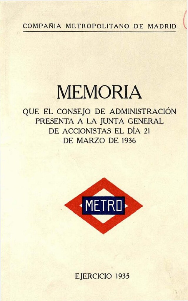 Miniatura de Memoria que el Consejo de Administración presenta a la Junta General de Accionistas del día 21 de marzo de 1936: Ejercicio 1935