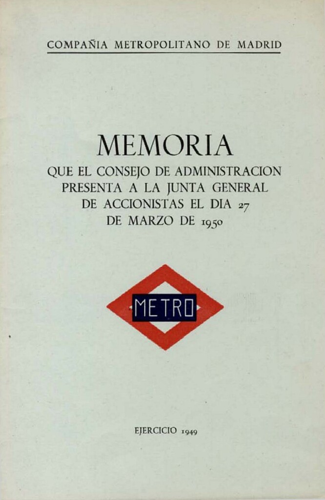 Miniatura de Memoria que el Consejo de Administración presenta a la Junta General de Accionistas del día 27 de marzo de 1950: Ejercicio 1949