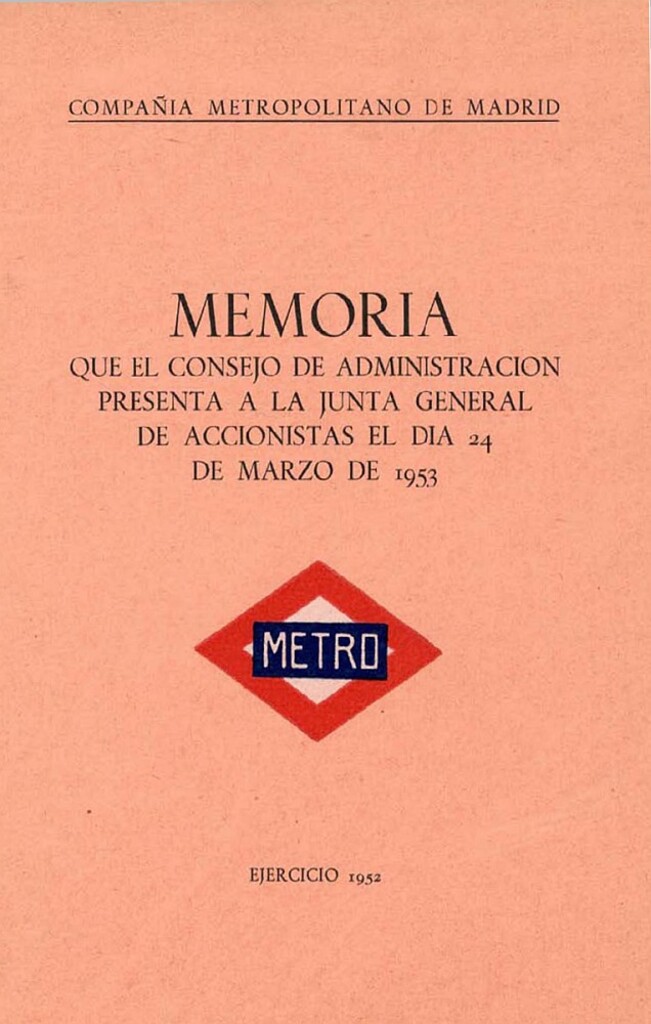 Miniatura de Memoria que el Consejo de Administración presenta a la Junta General de Accionistas del día 24 de marzo de 1953: Ejercicio 1952