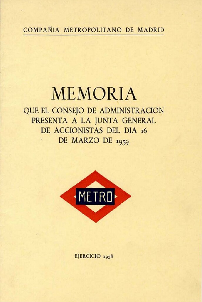 Miniatura de Memoria que el Consejo de Administración presenta a la Junta General de Accionistas del día 16 de marzo de 1959: Ejercicio 1958