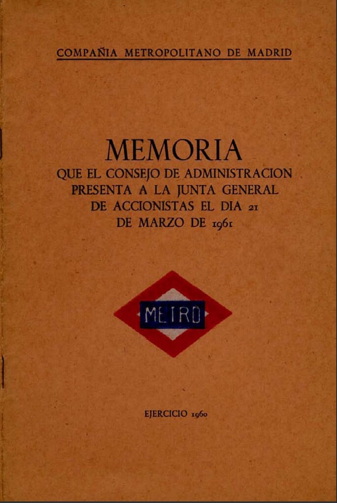 Miniatura de Memoria que el Consejo de Administración presenta a la Junta General de Accionistas del día 21 de marzo de 1961: Ejercicio 1960