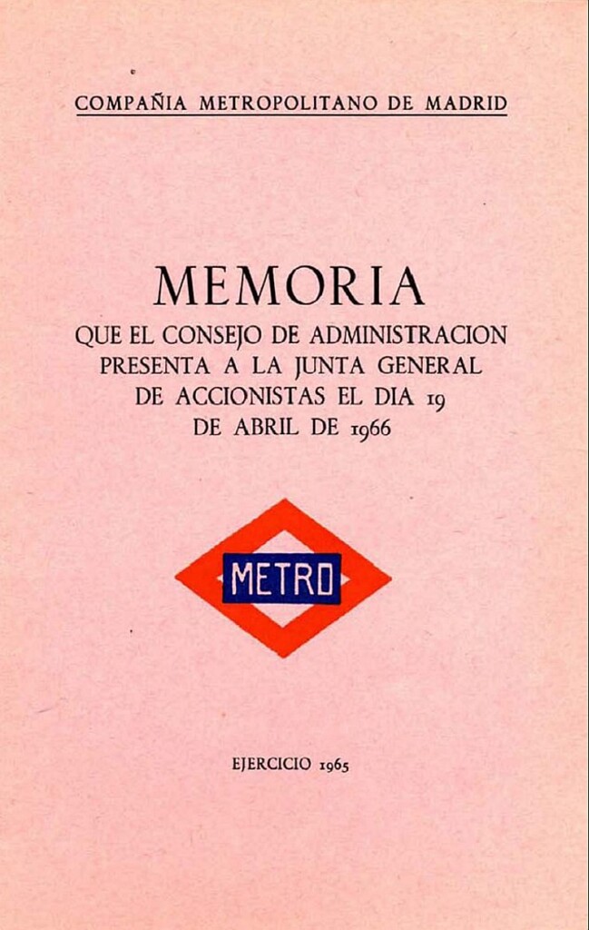 Miniatura de Memoria que el Consejo de Administración presenta a la Junta General de Accionistas del día 19 de abril de 1966: Ejercicio 1965