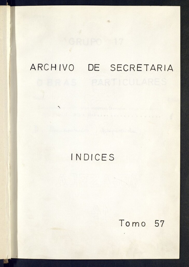 Miniatura de Inventario de Secretaría (Tomo 57) : Obras particulares (1493-1849)