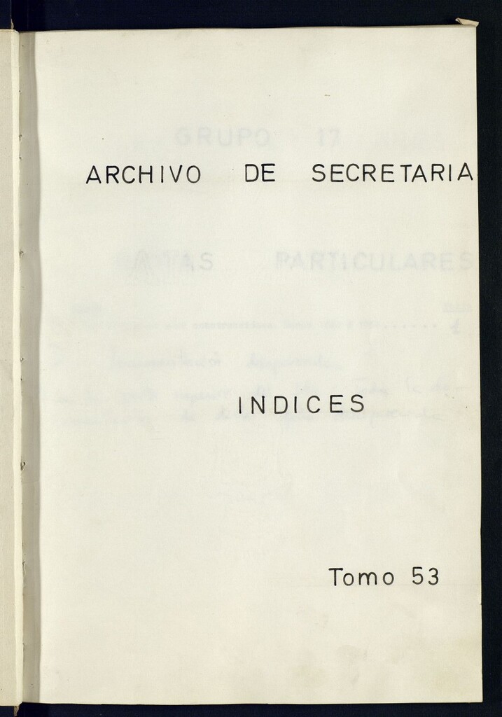 Miniatura de Inventario de Secretaría (Tomo 53) : Obras particulares (1844-1858)