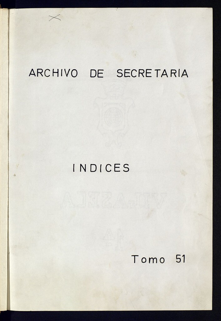 Miniatura de Inventario de Secretaría (Tomo 51) : Obras particulares (1493-1898)