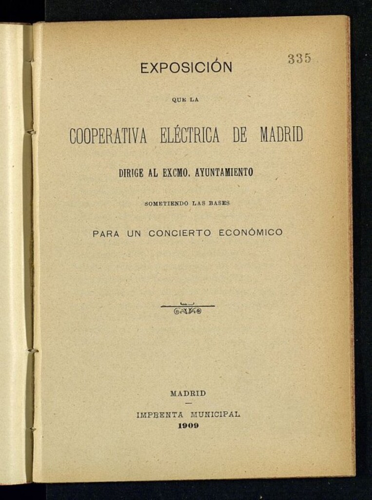 Miniatura de Exposición de la cooperativa electríca sometiendo a bases para el concierto económico