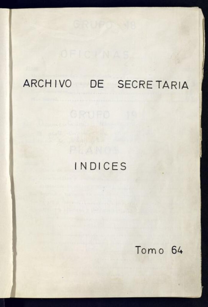 Miniatura de Inventario de Secretaría (tomo 64) : Oficinas del excelentísimo Ayuntamiento de Madrid (1368-1897)