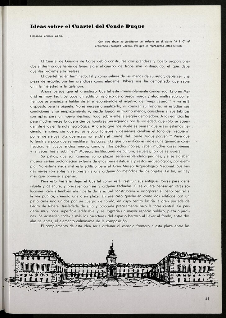 Miniatura de Ideas sobre el Cuartel del Conde Duque