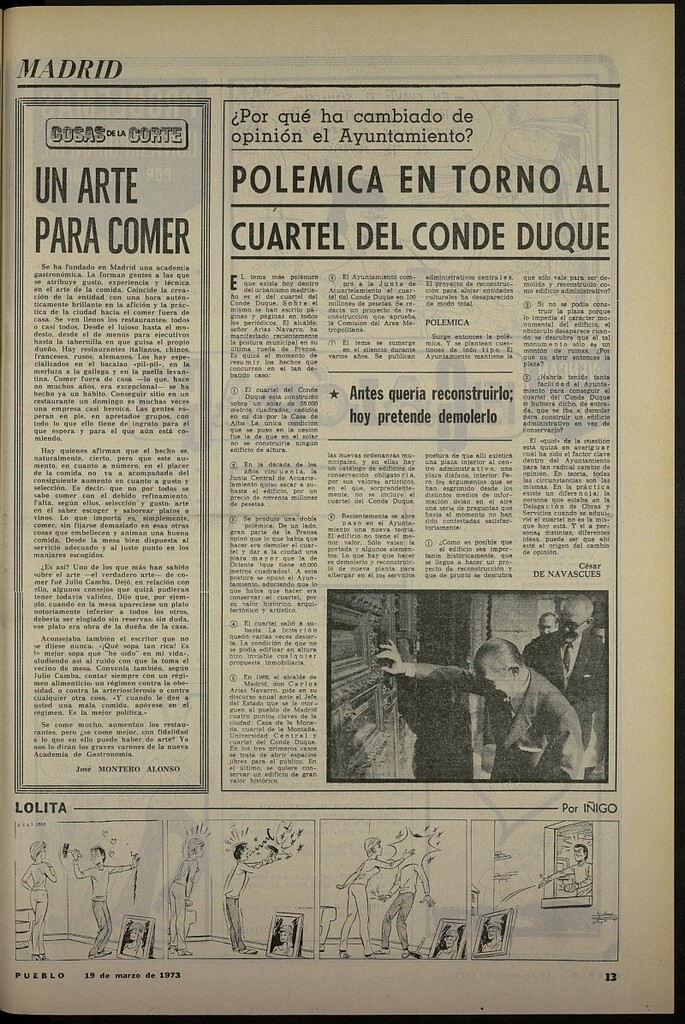 Miniatura de Polémica en torno al Cuartel del Conde Duque