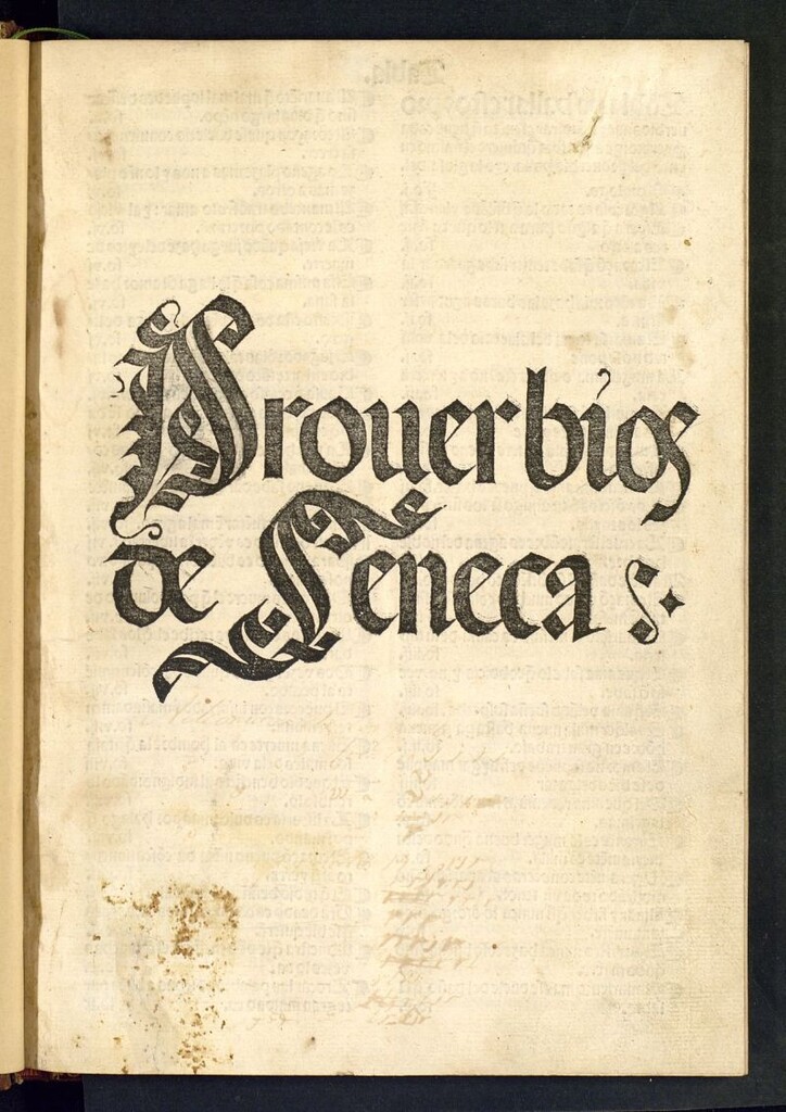 Miniatura de Prouerbios de Seneca