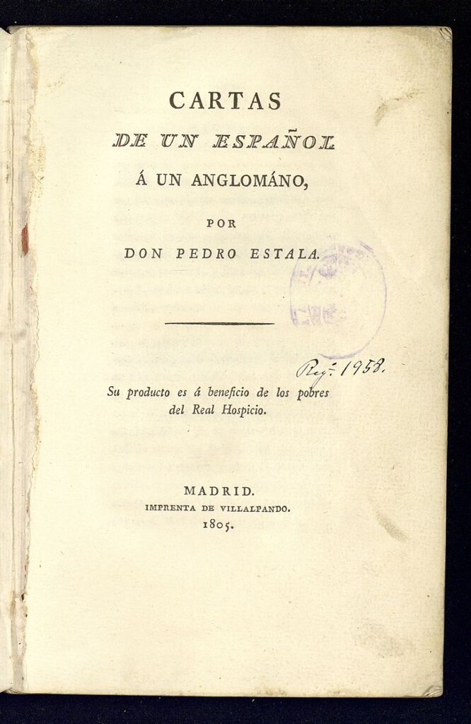 Miniatura de Cartas de un español a un anglómano