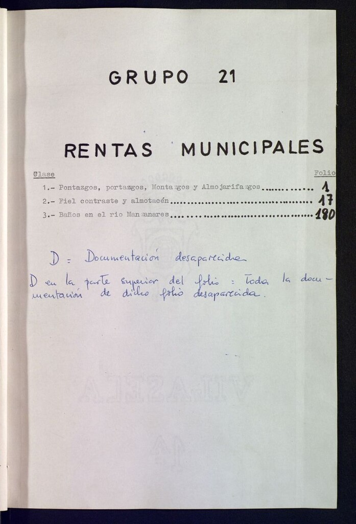 Miniatura de Inventario de Secretaria (Tomo 66) : Rentas municipales (1350-1898)