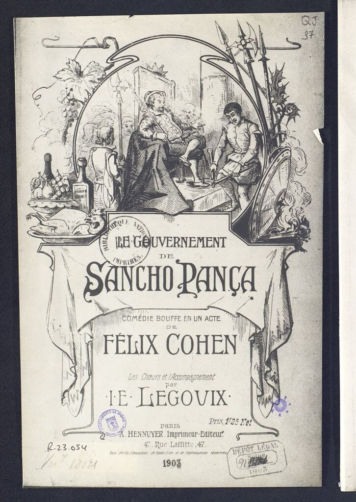 Miniatura de Le gouvernement de Sancho Pança : comédie bouffe en un acte