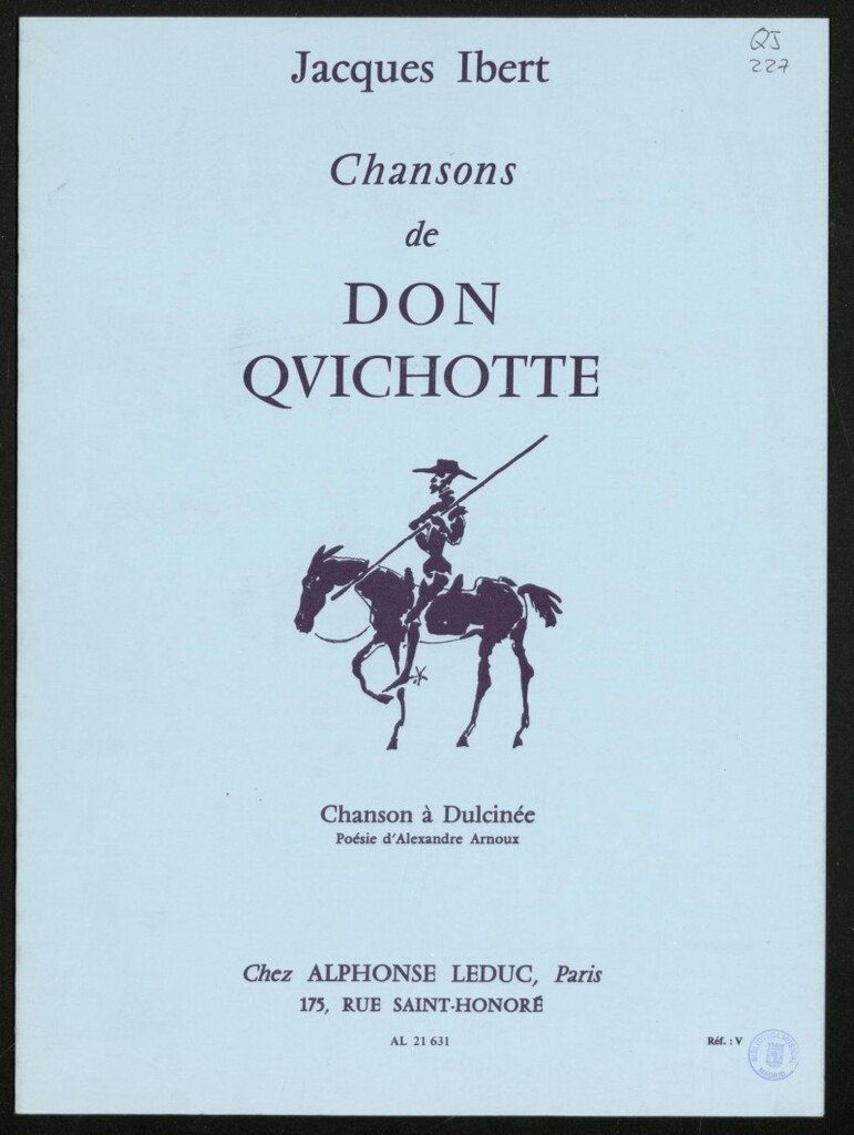 Miniatura de Chansons de Don Qvichotte. 2, Chanson à Dulcinée