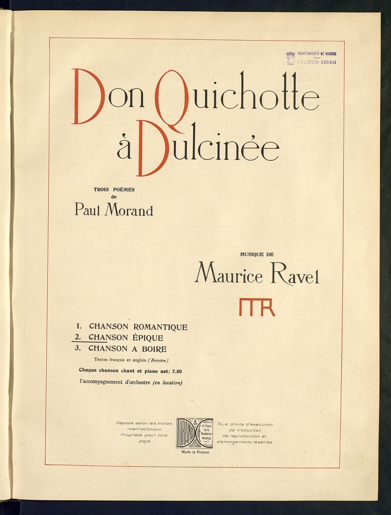 Miniatura de Don Quichotte à Dulcinée. II, Chanson épique