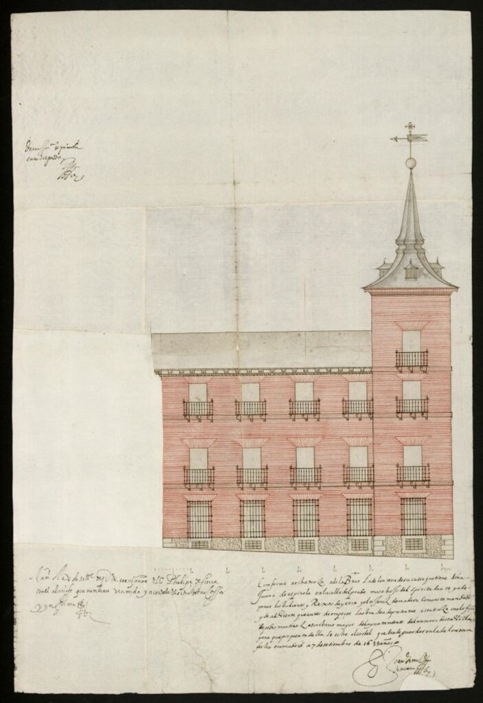 Miniatura de Casa de D.ª Juana de Espínola en la calle del Prado.