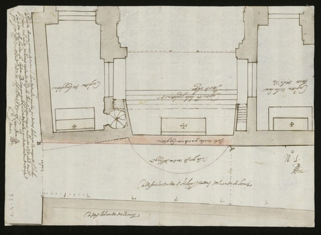 Miniatura de Alineación callejuela entre la Iglesia de Santiago y Casa del Conde de Lemos