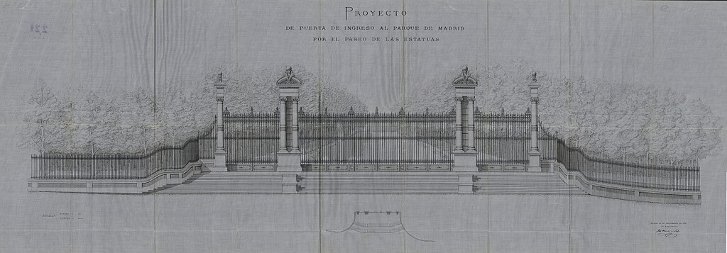 Miniatura de Proyecto de puerta de ingreso al Parque de Madrid (Parque del Buen Retiro)