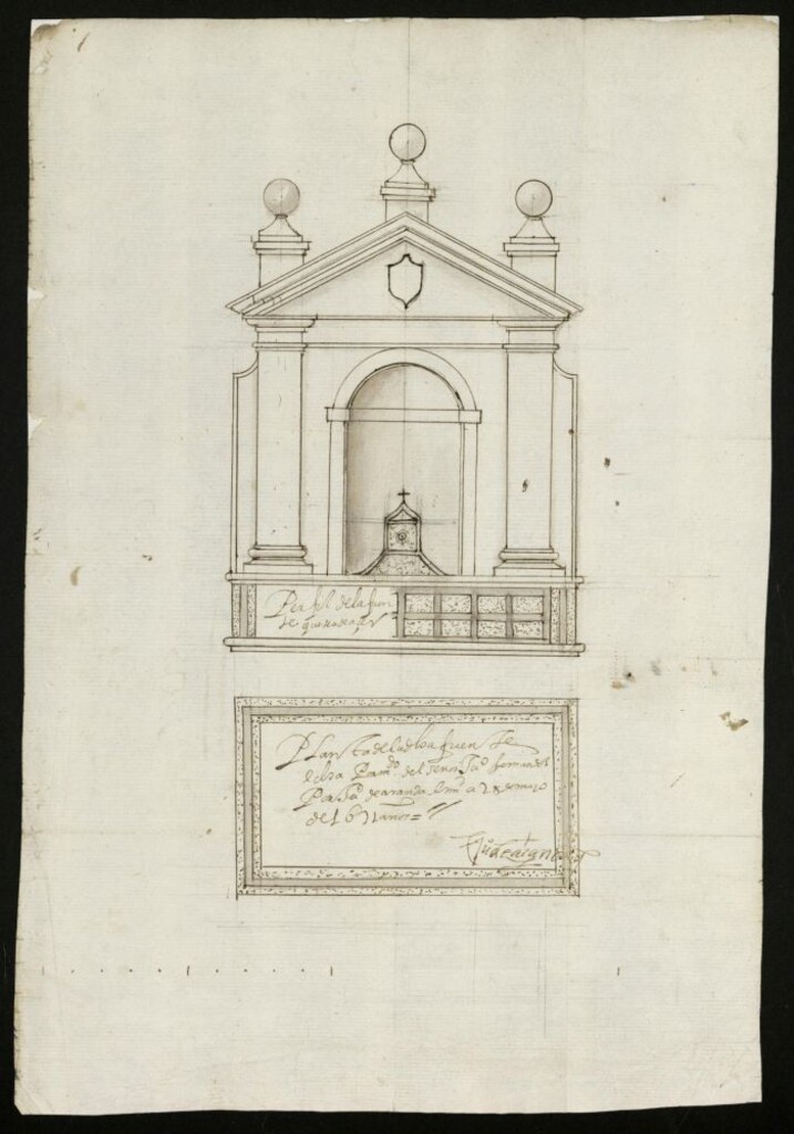 Miniatura de Fuente y desaguadero en la calle de los Recoletos Agustinos.