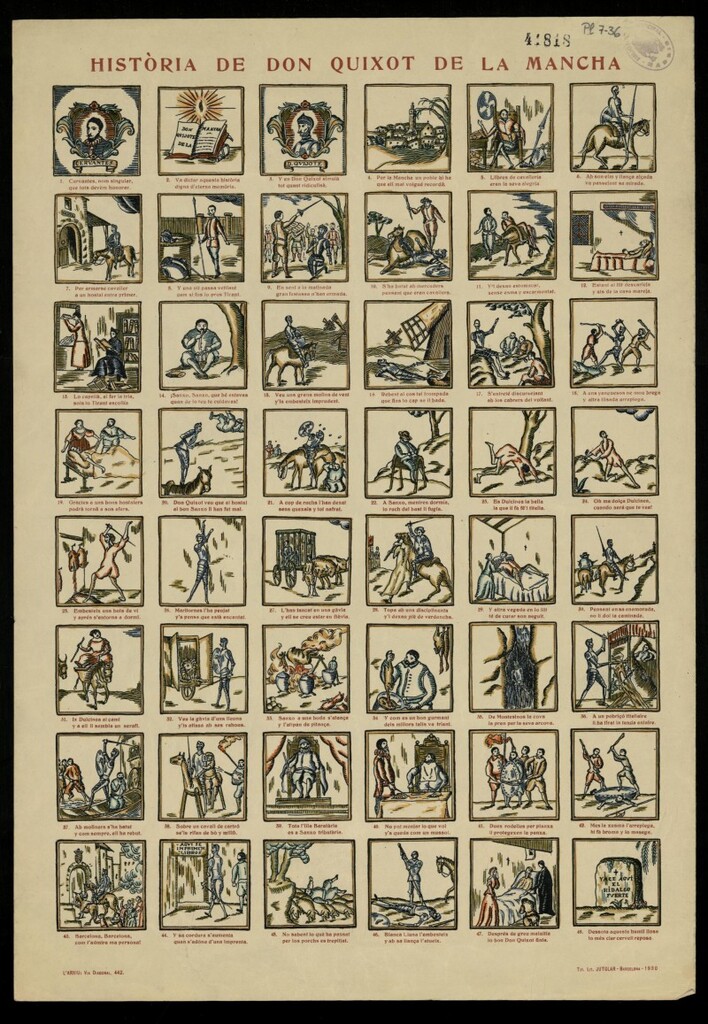 Miniatura de Història de Don Quixot de la Mancha
