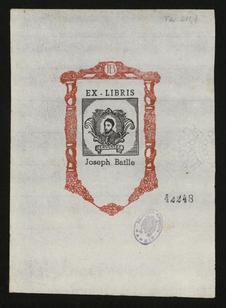 Miniatura de Ex libris cervantinos de Josep Batlle