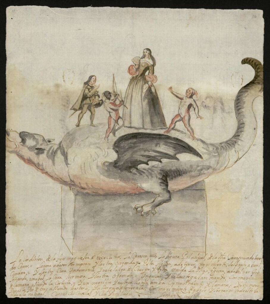 Miniatura de Tarasca para la procesión del Corpus de 1685
