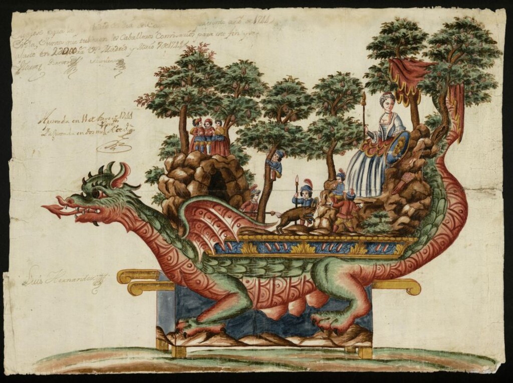 Miniatura de Tarasca para la procesión del Corpus de 1744