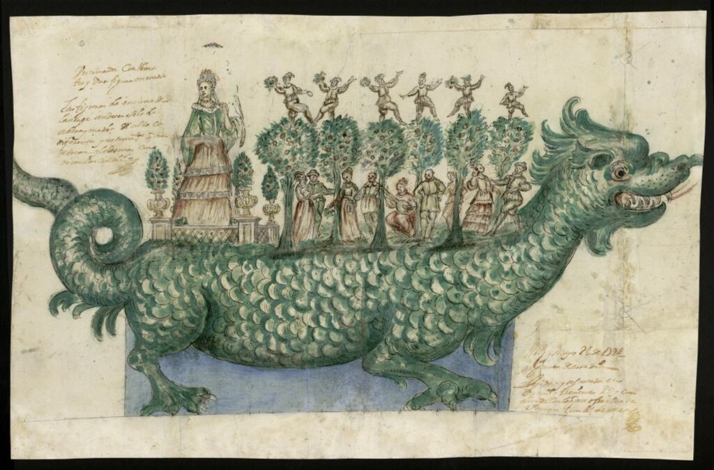 Miniatura de Tarasca para la procesión del Corpus de 1724