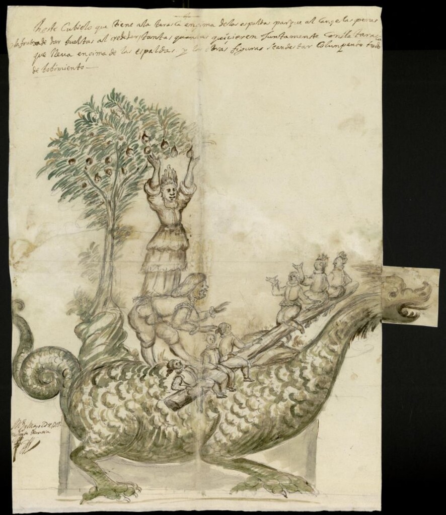 Miniatura de Tarasca para la procesión del Corpus de 1718