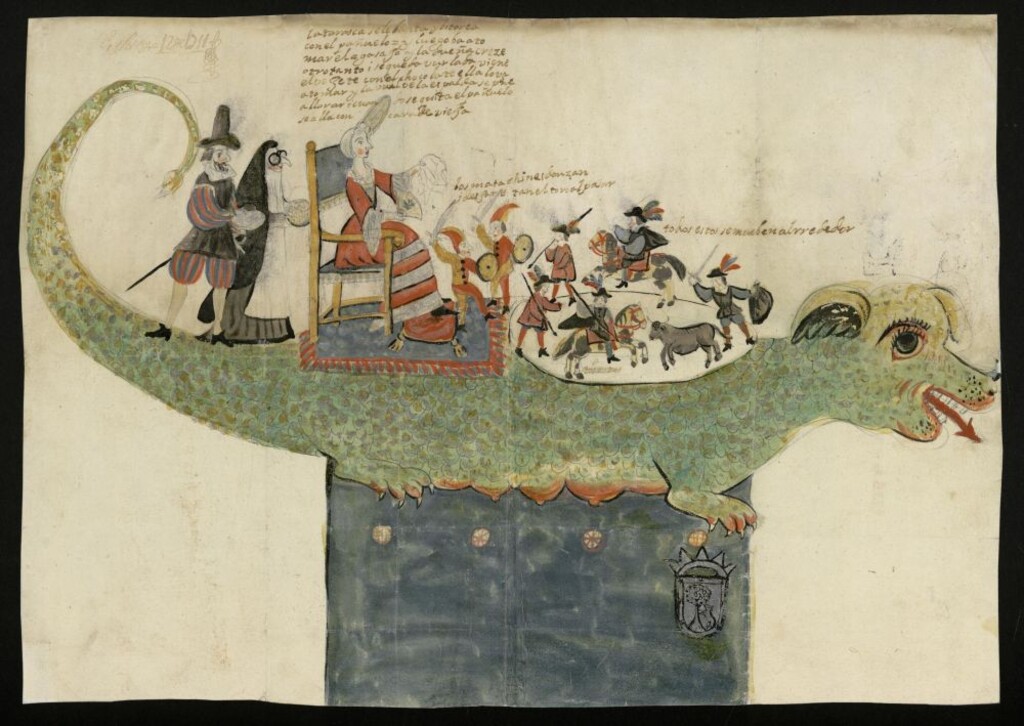 Miniatura de Tarasca para la procesión del Corpus de 1711