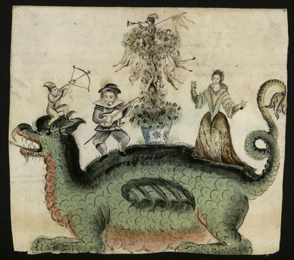 Miniatura de Tarasca para la procesión del Corpus de 1706