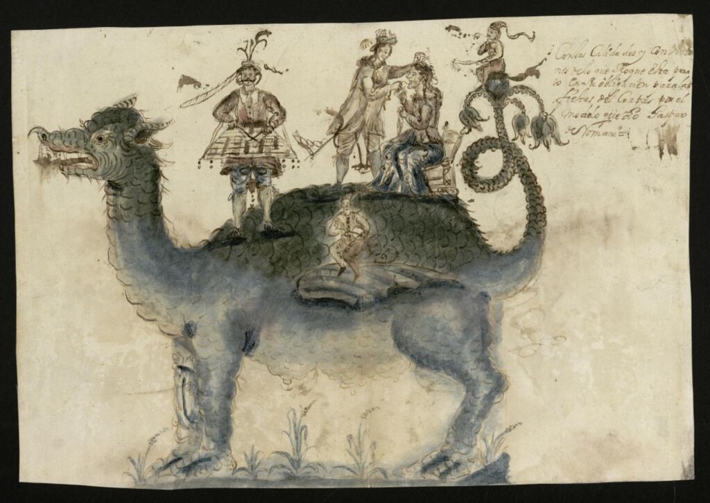 Miniatura de Tarasca para la procesión del Corpus de 1696