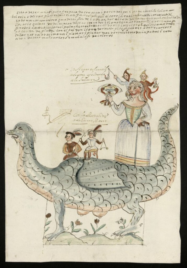 Miniatura de Tarasca para la procesión del Corpus de 1667